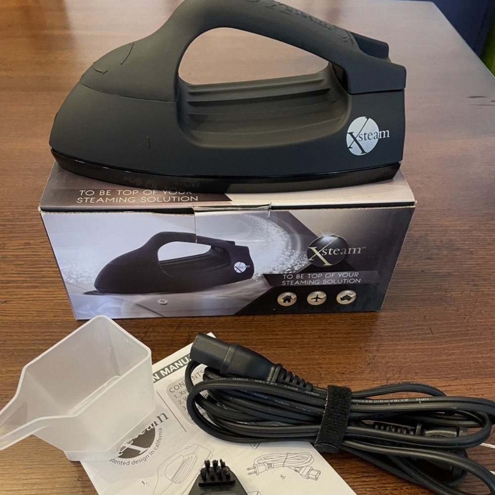 Xsteam Steamer Travel Iron, Black, gently used, original box